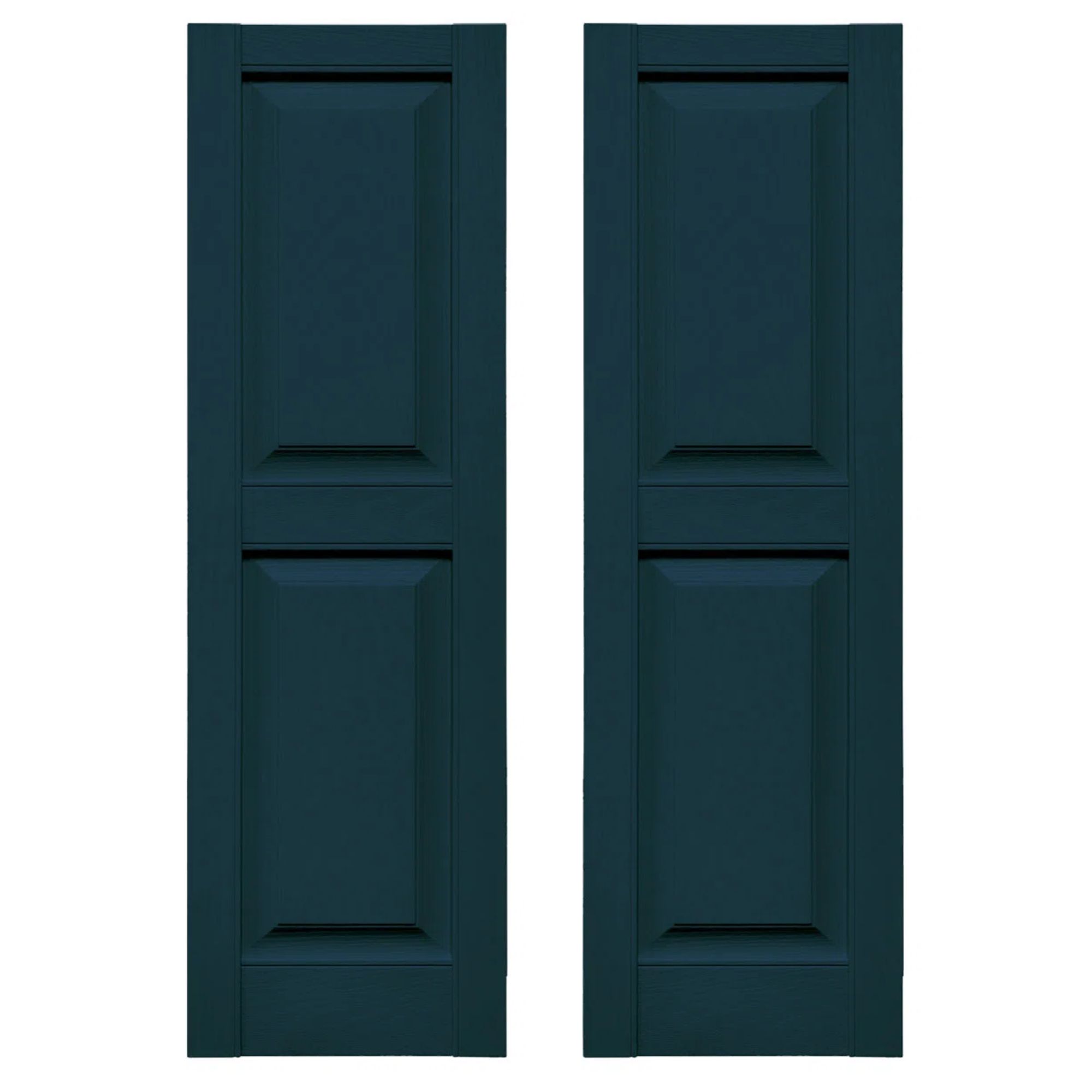 Wayfair panelled dark blue shutters