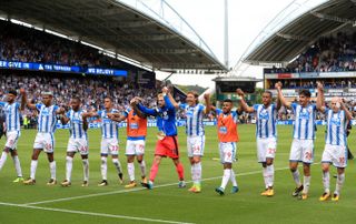 Huddersfield celebrate back-to-back wins after beating Newcastle in their second game last season