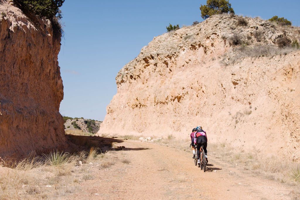 Lead duo of Keegan Swenson and Chase Wark ride out of the Limestone Pits section