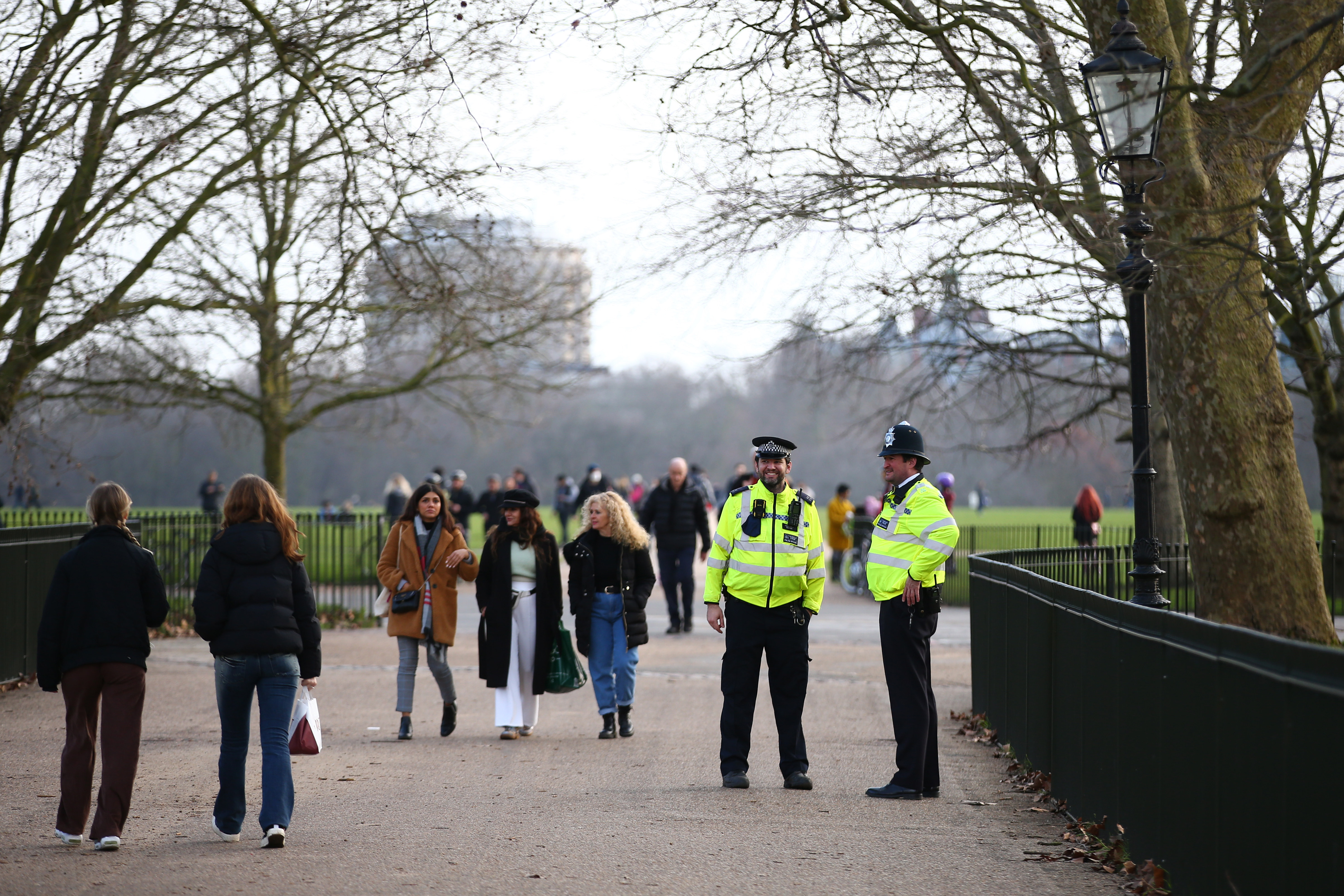 People walking through the park as the roadmap out of lockdown is announced