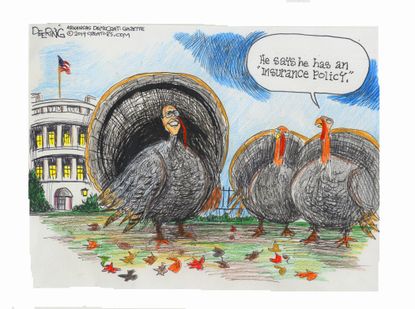 Political Cartoon U.S. Turkeys Giuliani Insurance Policy