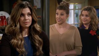 Danielle Fishel in Girl Meets World/Jodie Sweetin and Andrea Barber in Fuller House.