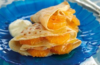 Pancake toppings: Orange syrup