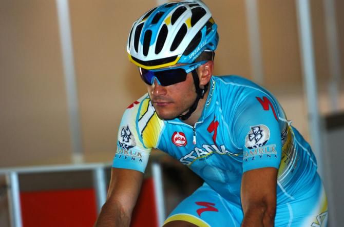 Andrea Guardini (Astana) getting ready for a training ride in Adelaide