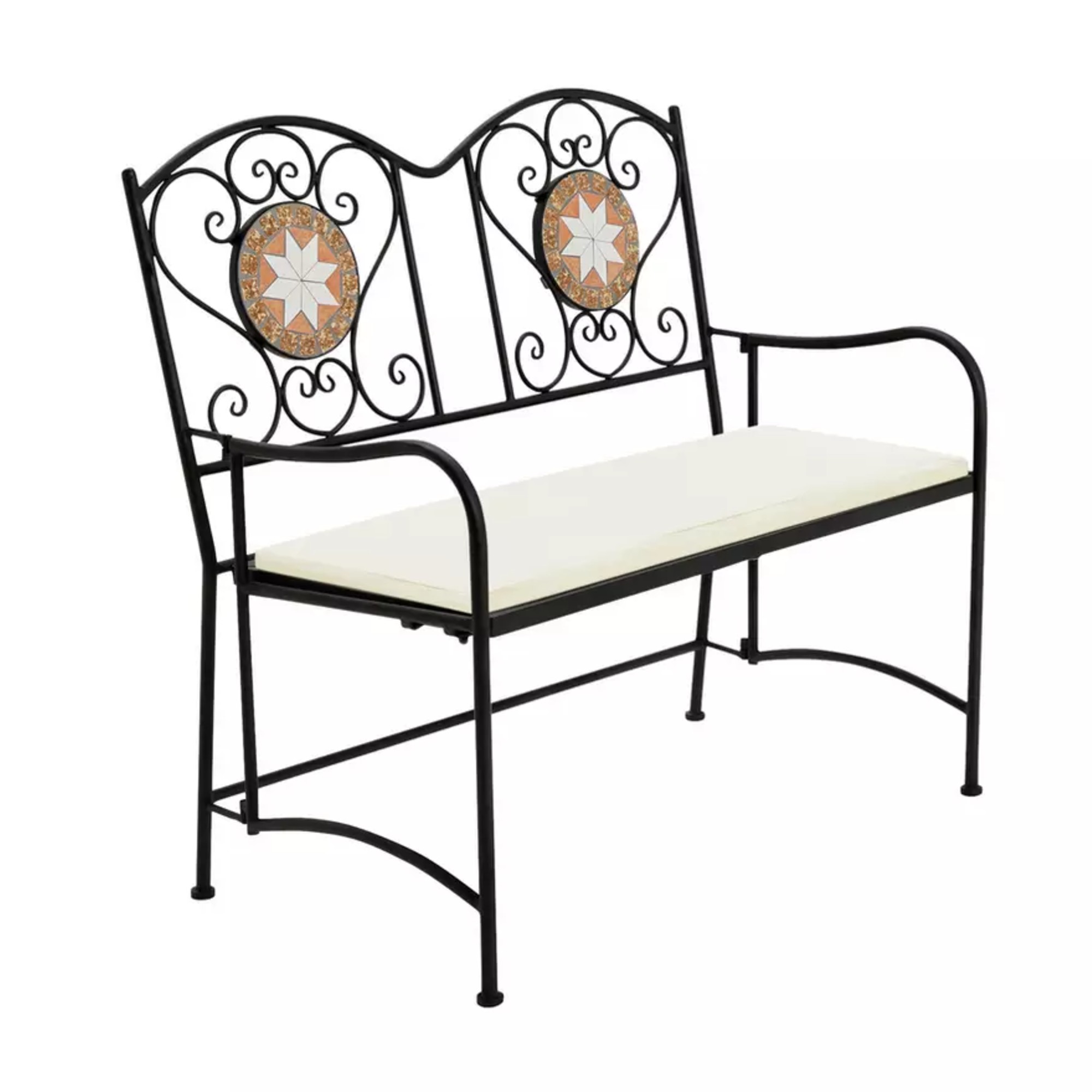 Argos Home Genoa 2 Seater Metal Garden Bench