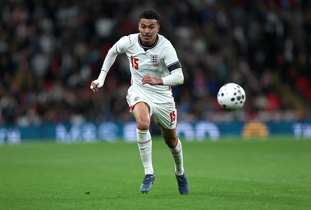 Morgan Rogers of England runs for the ball during the international friendly match between England and Japan at Wembley Stadium on March 31, 2026 in London, England.