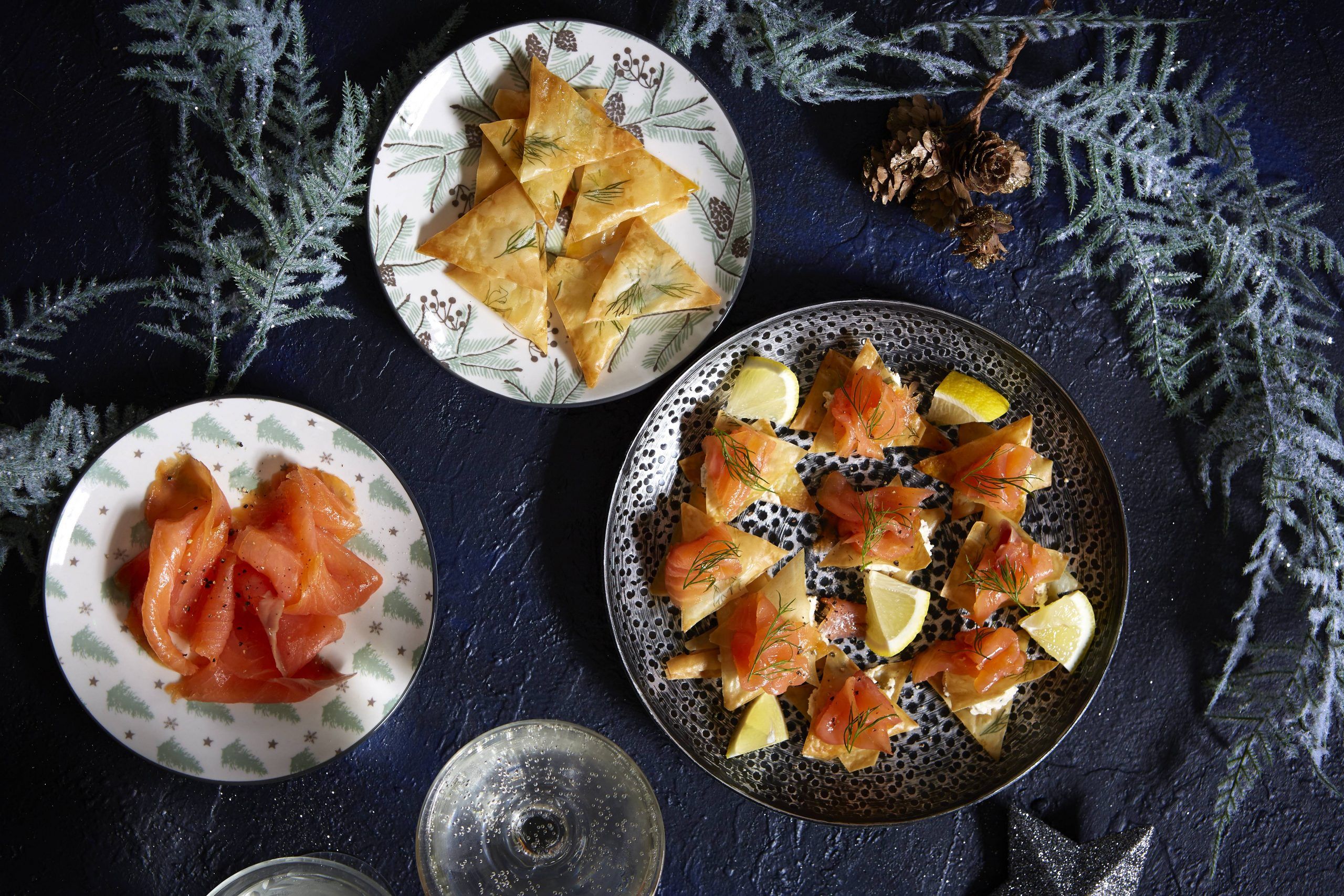 Filo smoked salmon canape recipe