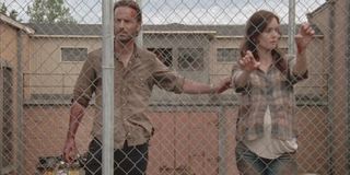 Rick and Lori in The Walking Dead.