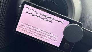 Car thing goodbye message