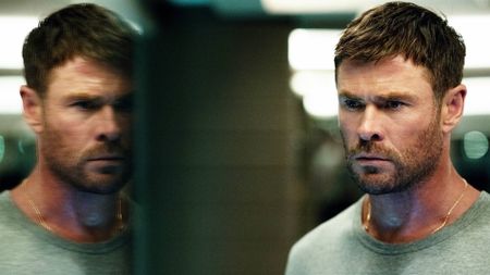Chris Hemsworth in "Crime 101" now streaming on Prime Video