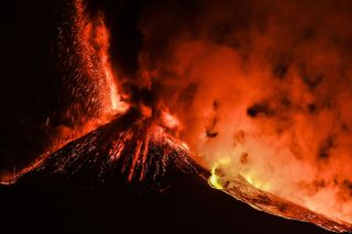 Mount Etna erupts in February, 2021