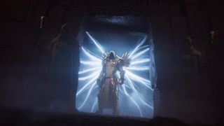 Diablo 2's Tyrael breaks through the door