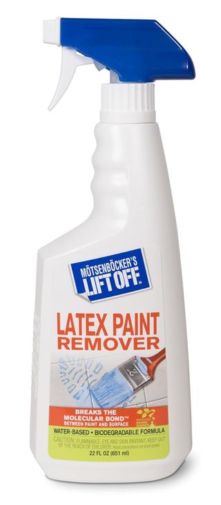 A bottle of latex paint remover