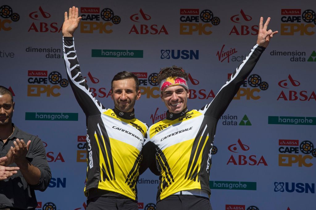 Manuel Fumic and Henrique Avancini (Cannondale Factor Racing XC) won the men's prologue