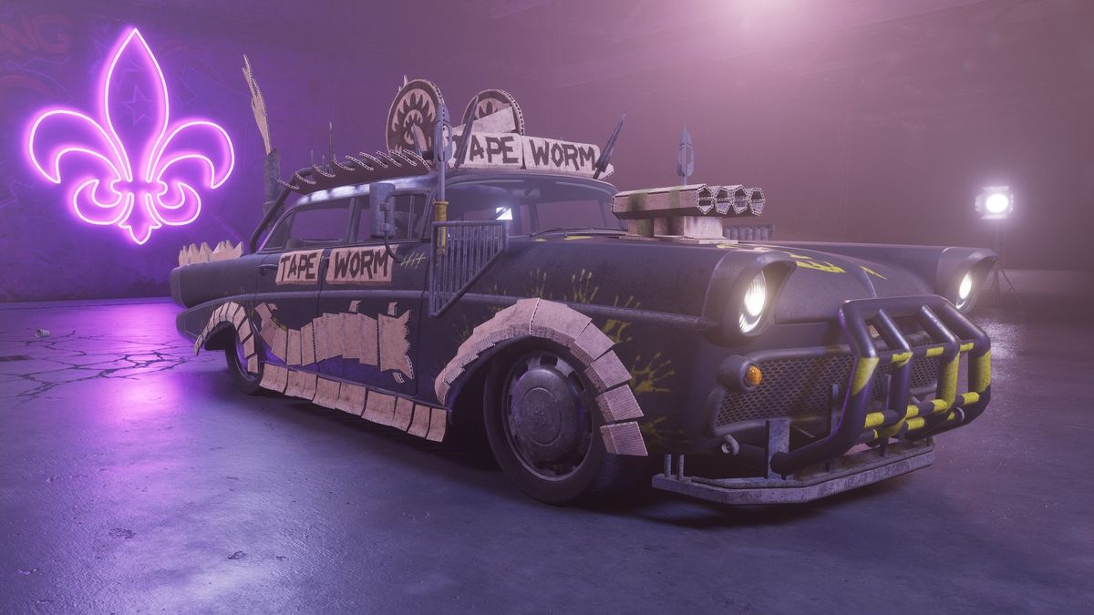 Image of Saints Row (2023) and car customization.