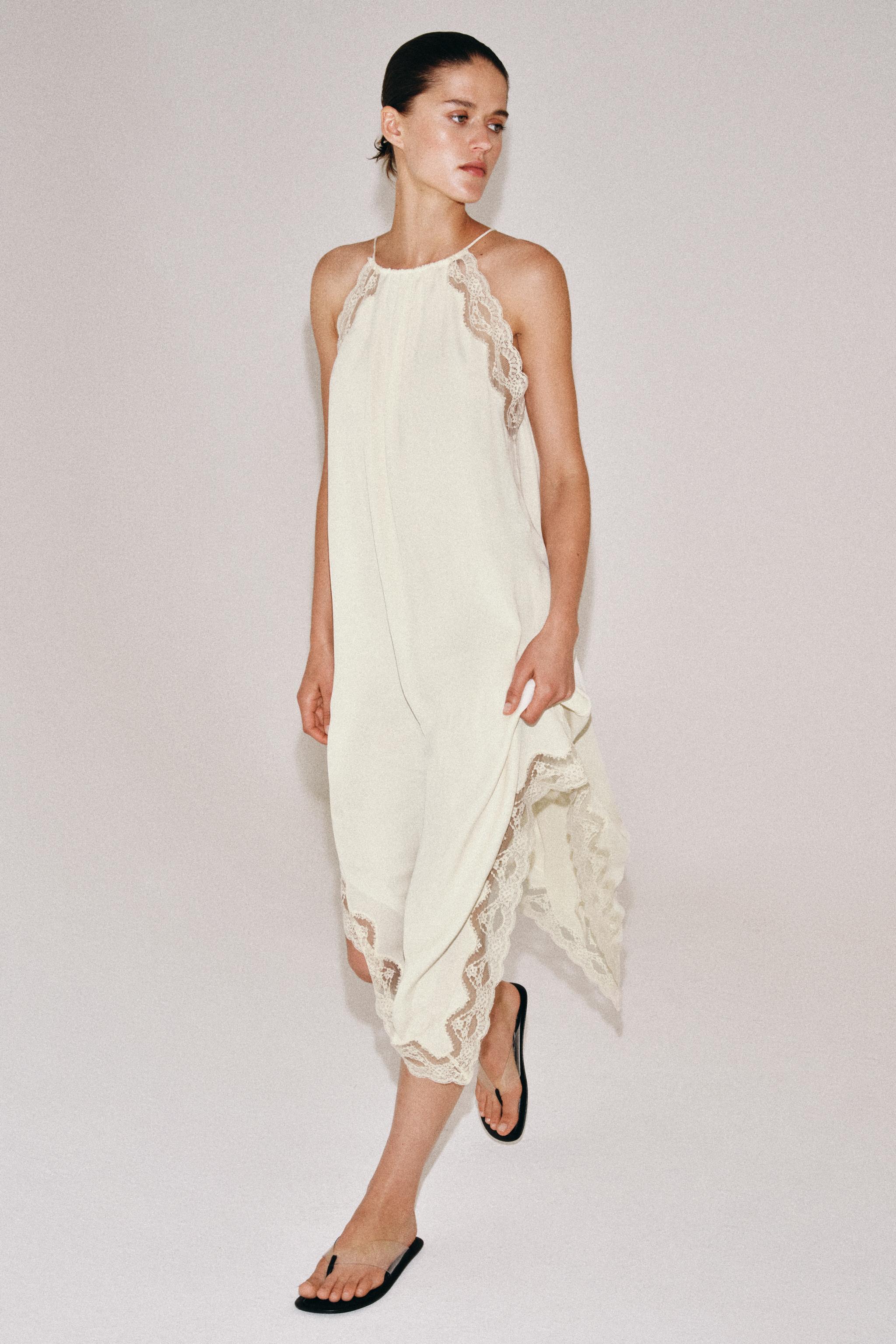 Zw Collection Contrast Lace Dress