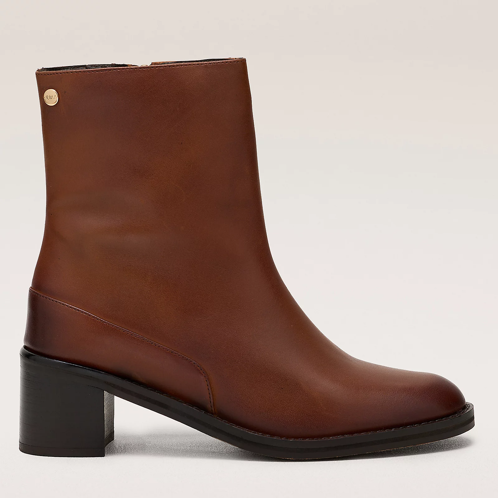 QVC, Ruth Langsford's Leather Block Heeled Ankle Boot