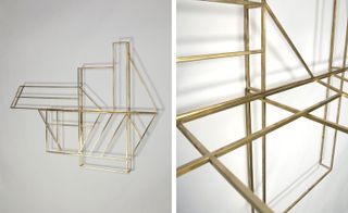 Wall mounted brass contemporary drying rack