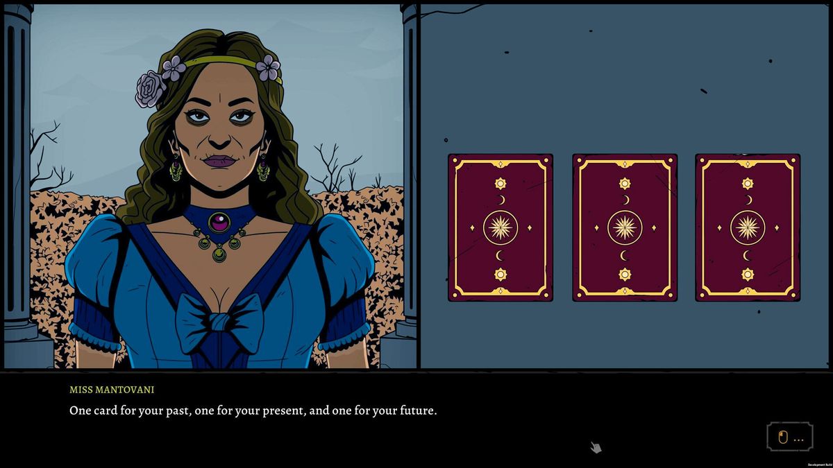 A mystic reading tarot cards