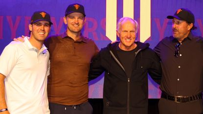 Matthew Wolff, Bernd Wiesberger, Greg Norman and Phil Mickelson