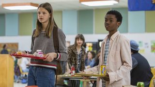 Peyton Kennedy as Kate Messner and Jahi Di'Allo Winston as Luke O'Neil in Everything Sucks! on Netflix