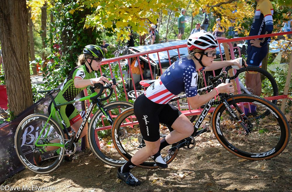 Ellen Noble (Aspire Racing) had Emma White on her wheel for the first part of the race