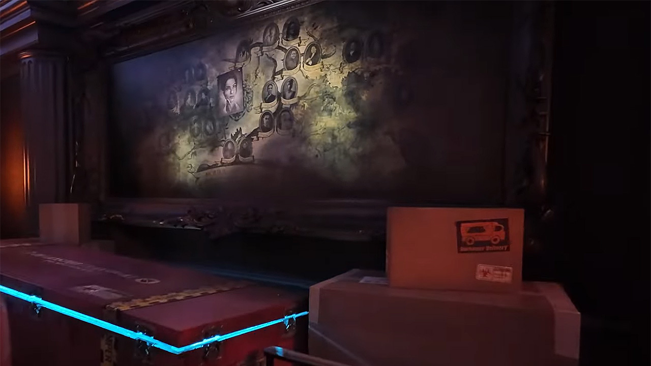 A screenshot of the room where Victoria has pasted a picture of herself into her old family tree.