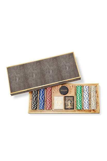 Aerin Shagreen Poker Set