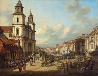 Church of the Holy Cross in Warsaw. Date/Period: 1778. Painting. Oil on canvas. Height: 84.5 cm (33.2 in); Width: 107.5 cm (42.3 in). Author: BERNARDO BELLOTTO. BELLOTTO, BERNARDO.