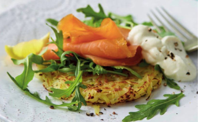 Rosti with smoked salmon recipe | Real Homes