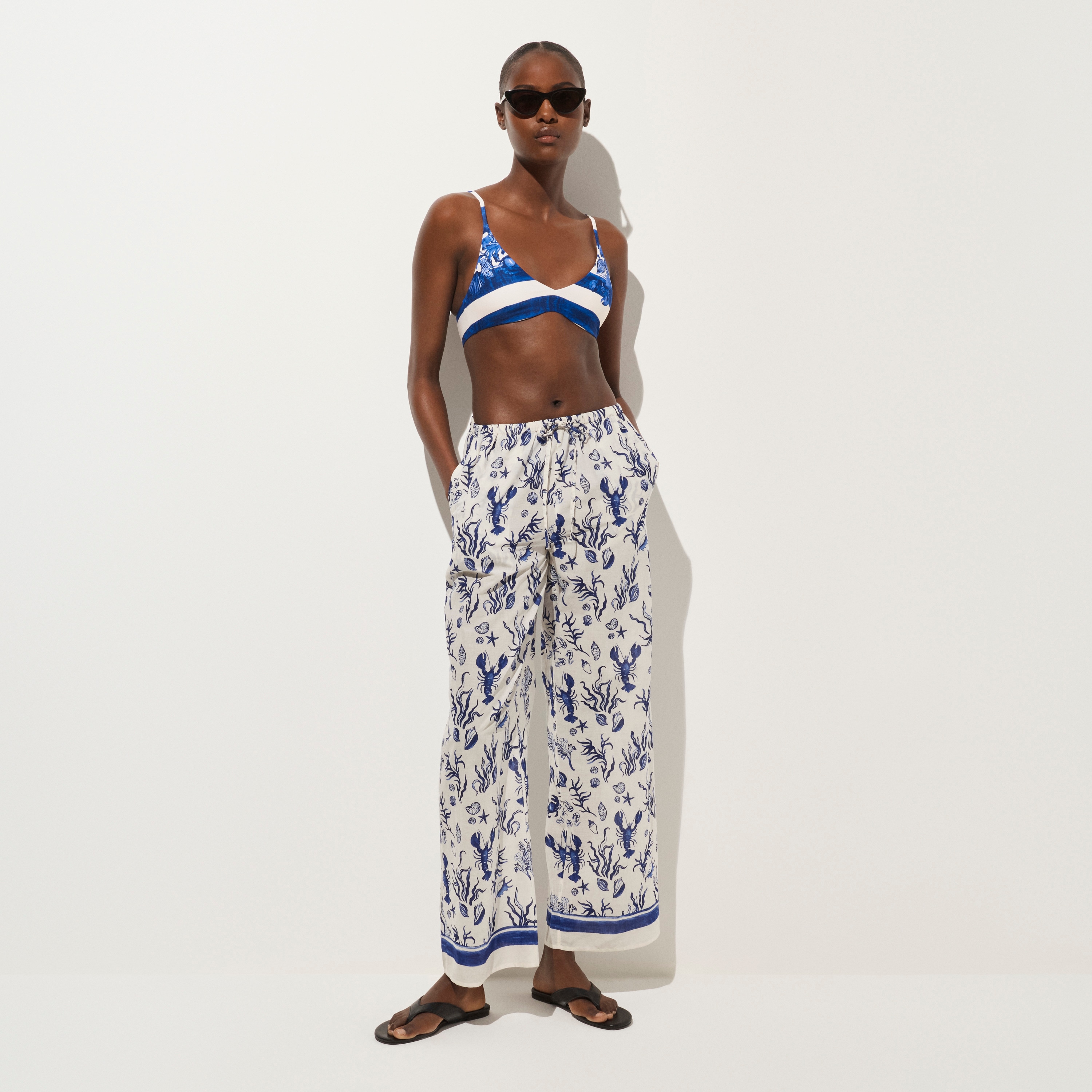 Beach Pant in Seashell Print
