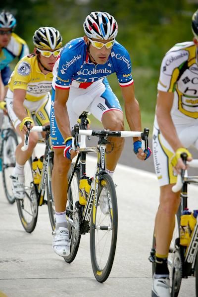 George Hincapie (Columbia-HTC) always in control of the team at the front.