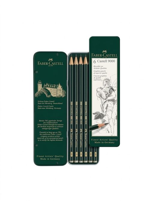 Faber-Castell Castell 9000 Art Pencils (Set of 6)
