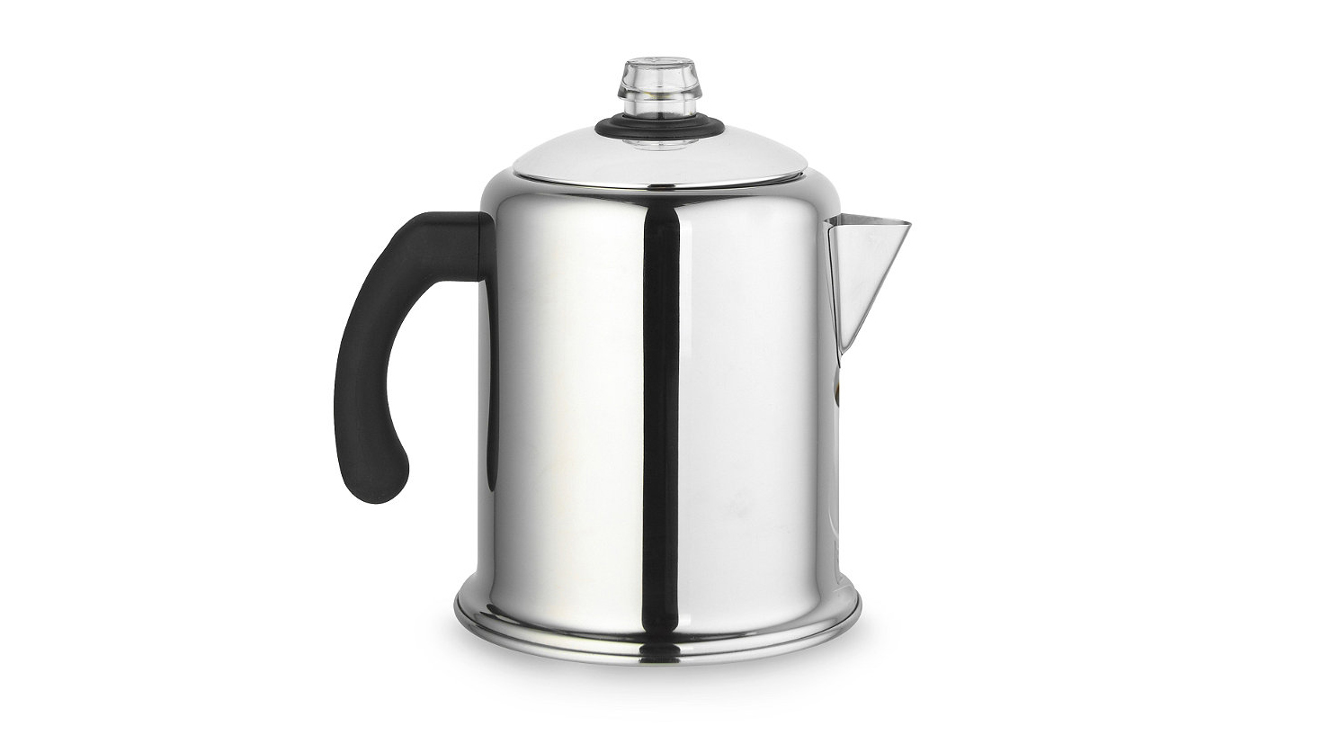 Lakeland Retro Stainless Steel Stovetop Coffee Percolator on white background