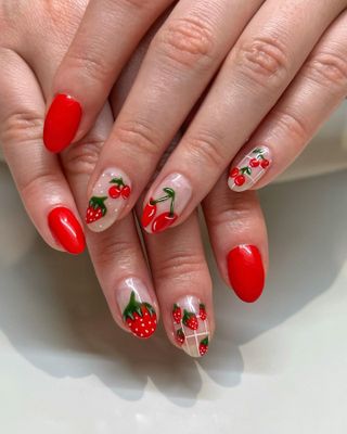 @nailartbyqueenie cherry nail art