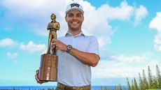 Eric Cole with the Arnold Palmer Award after being named PGA Tour Rookie of the Year