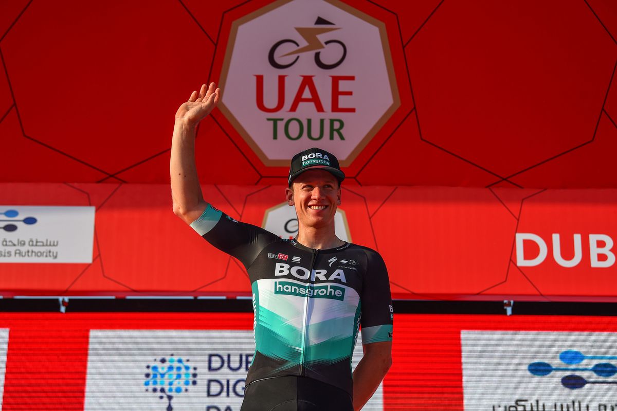 Pascal Ackermann (Bora-Hansgrohe) on the podium