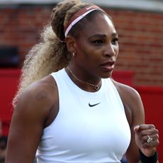 Serena Williams played at the HSBC WTA tennis Championships in London, wearing the peony pink color trend