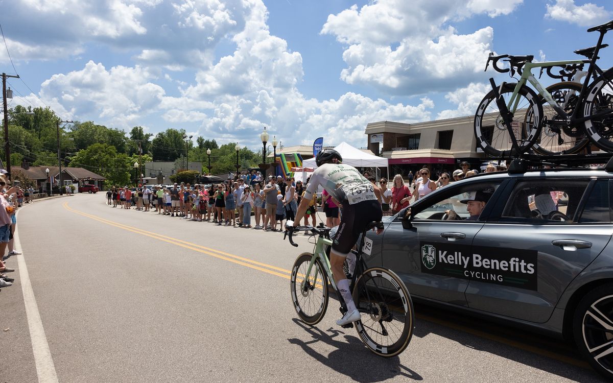 Despite this being a first year event, a significant crowd formed midway up the Bridge Street climb cheering and supporting riders.