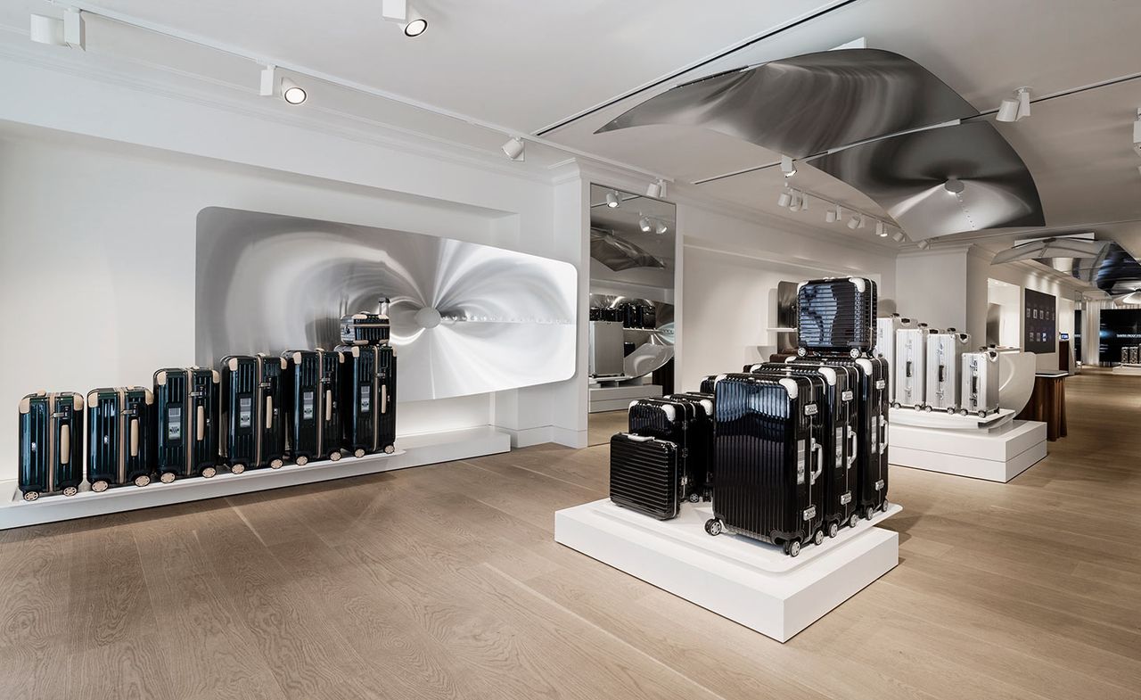 Luxury German luggage company Rimowa&#039;s flagship concept store interior