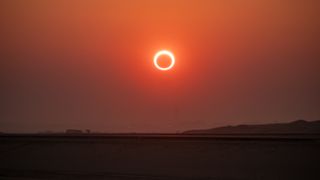 Annular Eclipse ring of fire effect
