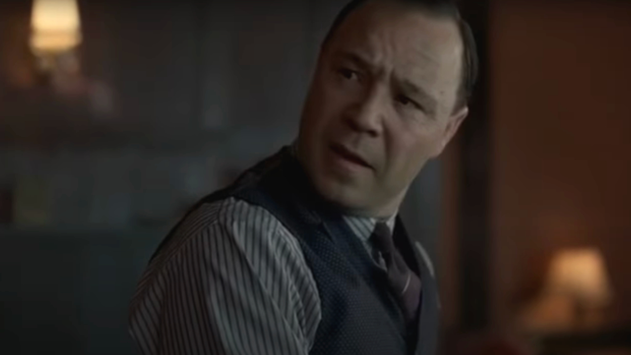 Stephen Graham looking mad while dressed in a suit in Boardwalk Empire.