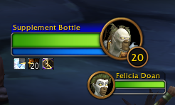 Players running around in WoW: Forever with some suspect, silly names.