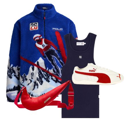 A collage of flat-lay images of sports x fashion gifts.