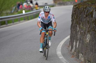 Miguel Angel Lopez (Astana) gained time after an attack on the climb