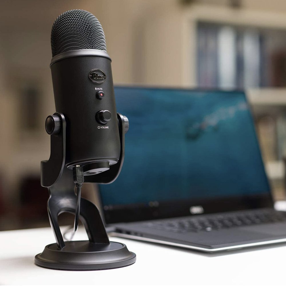 Blue Microphones Yeti Blackout Microphone with Logitech C922 Pro Stream  Webcam 