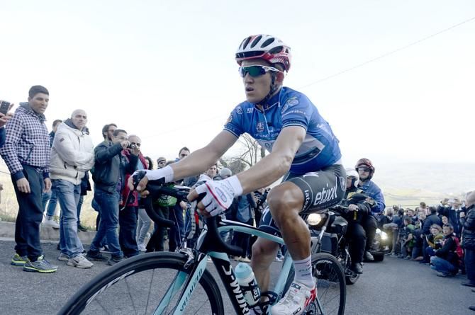 Race leader Michal Kwiatkowski suffered on the mountainous fifth stage