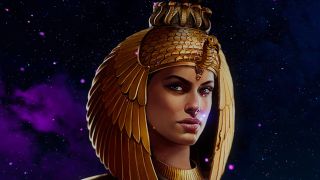An Egyptian goddess against the stars
