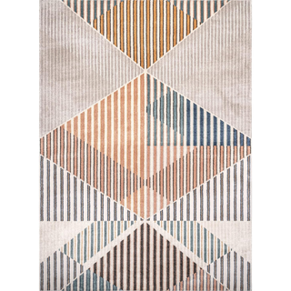colorful geometric area rug