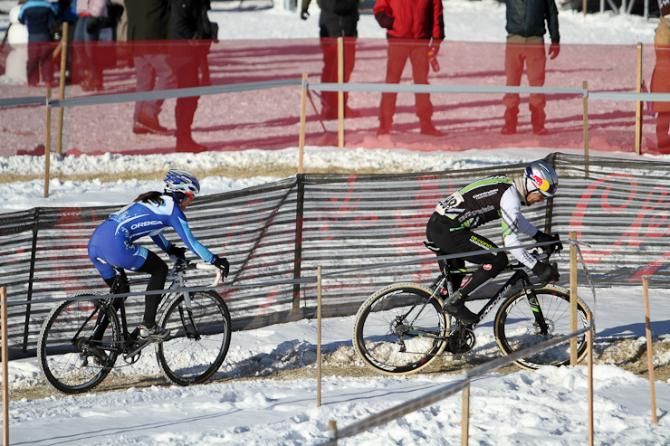 Katerina Nash comes up on Tim Johnson Sunday at the Cross Crusade.